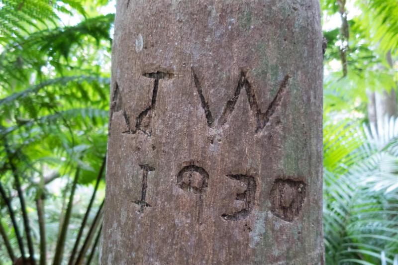 The mark of earlier visitors are a reminder of how long this park has been visited by people.