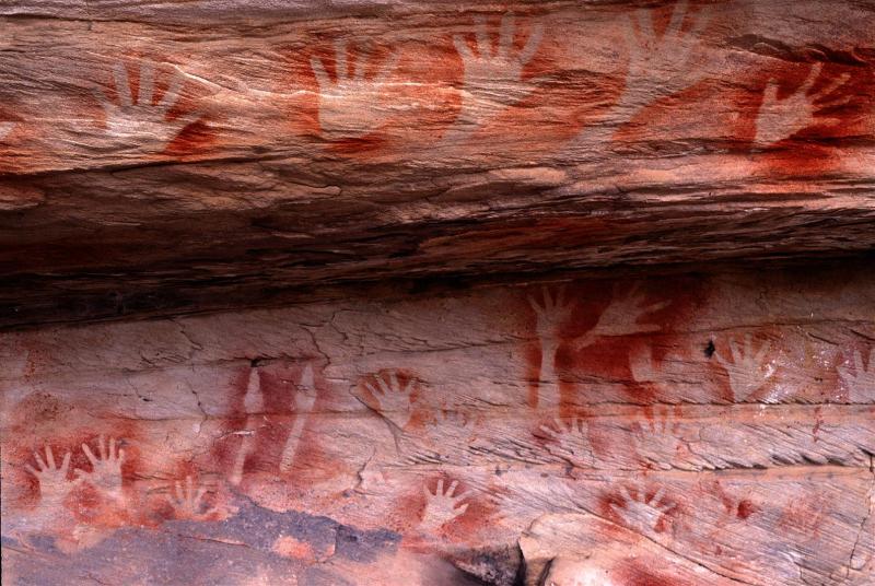 Indigenous stencil art. The Tombs.