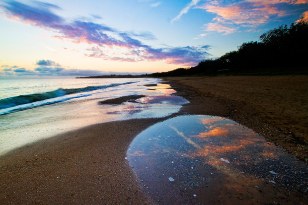 Mon Reps beach, late afternoon.