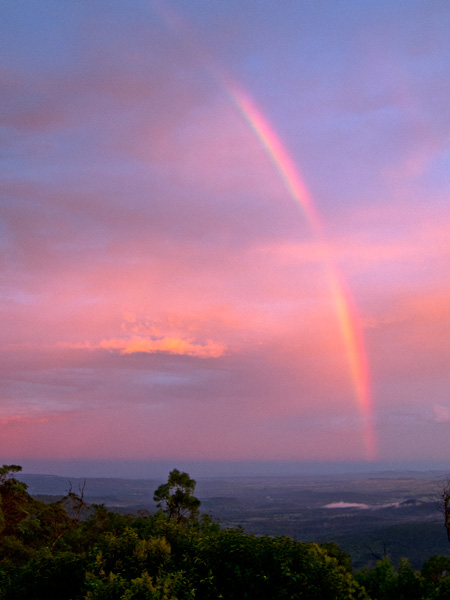 Sunset over the Toowoomba escarpment, March 2012