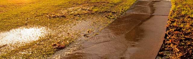 rainy Toowoomba footpath