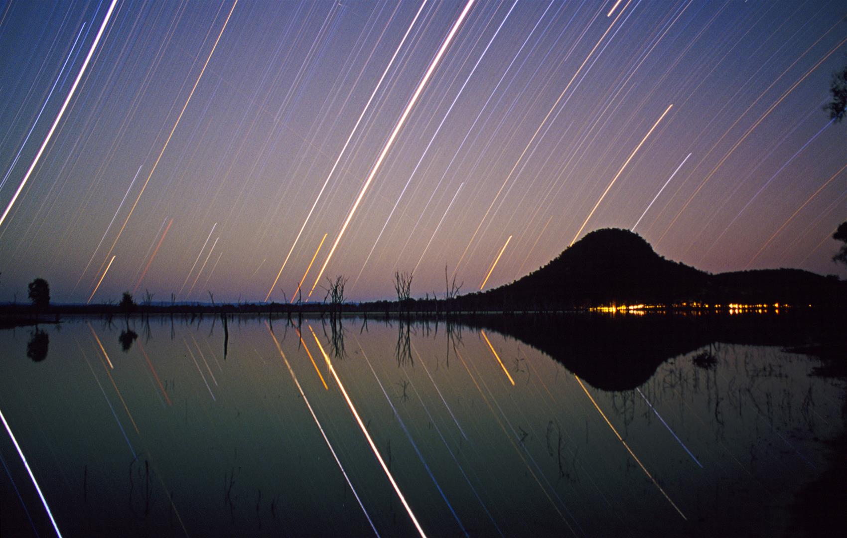 Star Trails, Lake Nuga Nuga NP. Star Trails, Lake Nuga Nuga NP.
