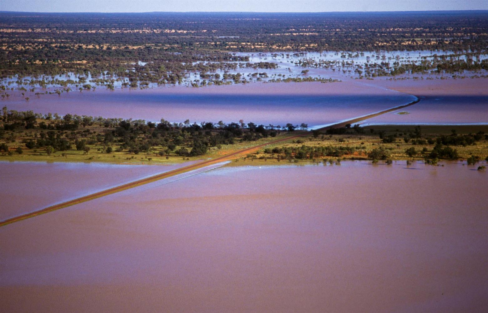 The Lake Eyre catchment area is 296,000 sq km. 82% of this is in Queensland.