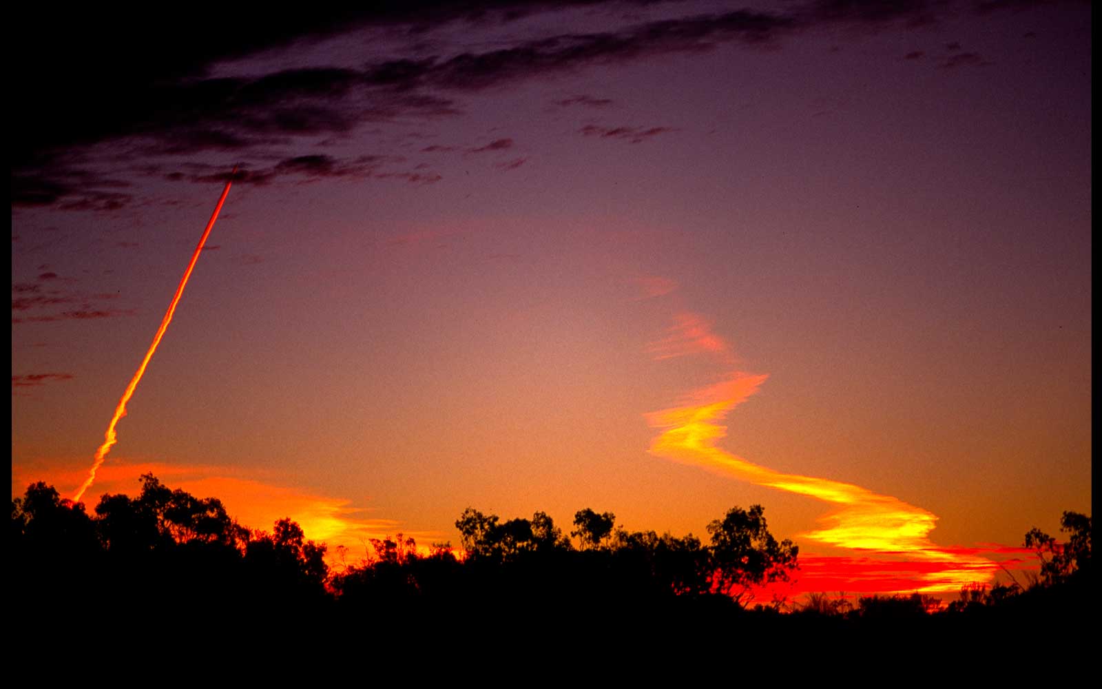 Vapour trail, Mariala National Park