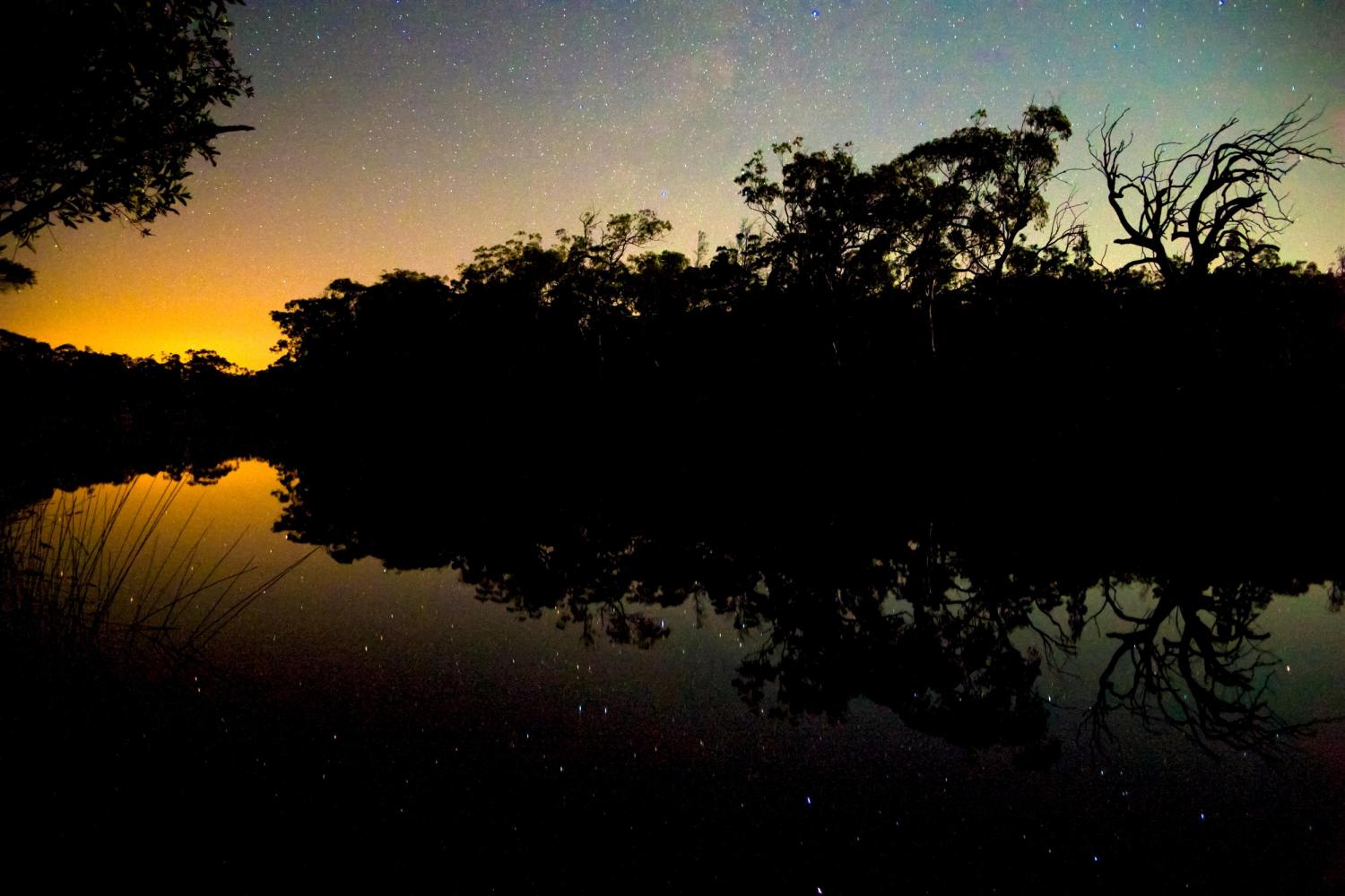 Noosa River at night.